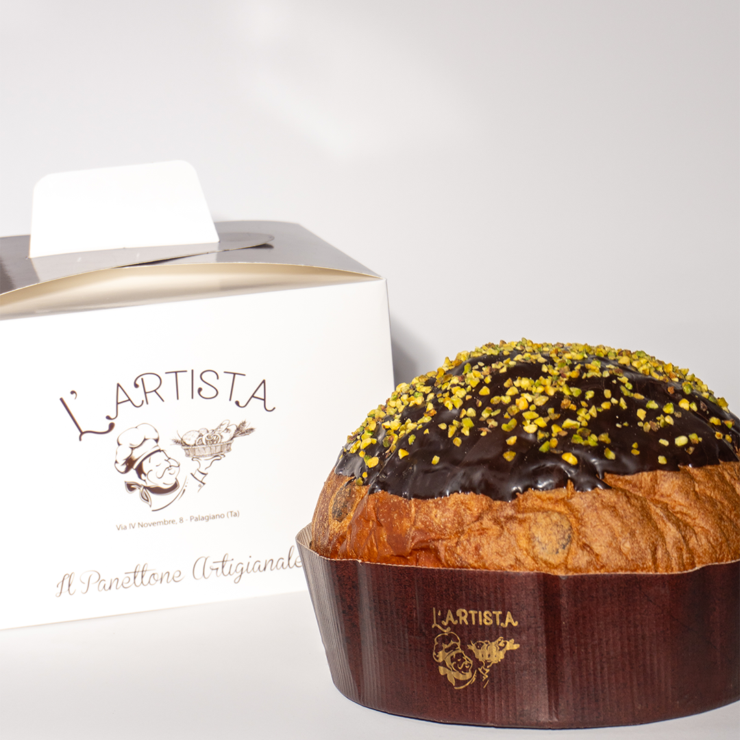 Panettone artigianale - Fondente e pistacchio