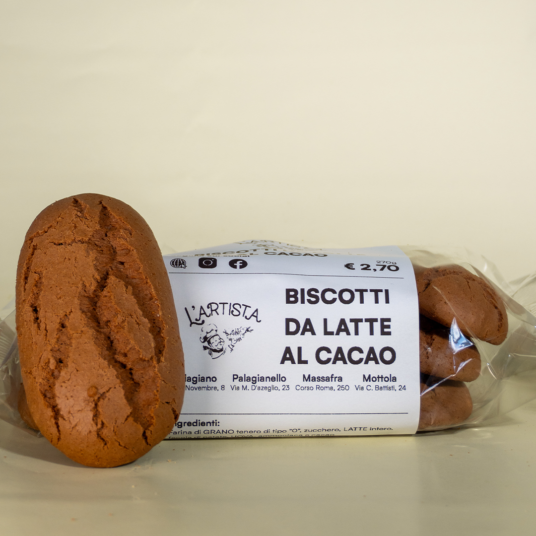 Biscotti da latte al cacao