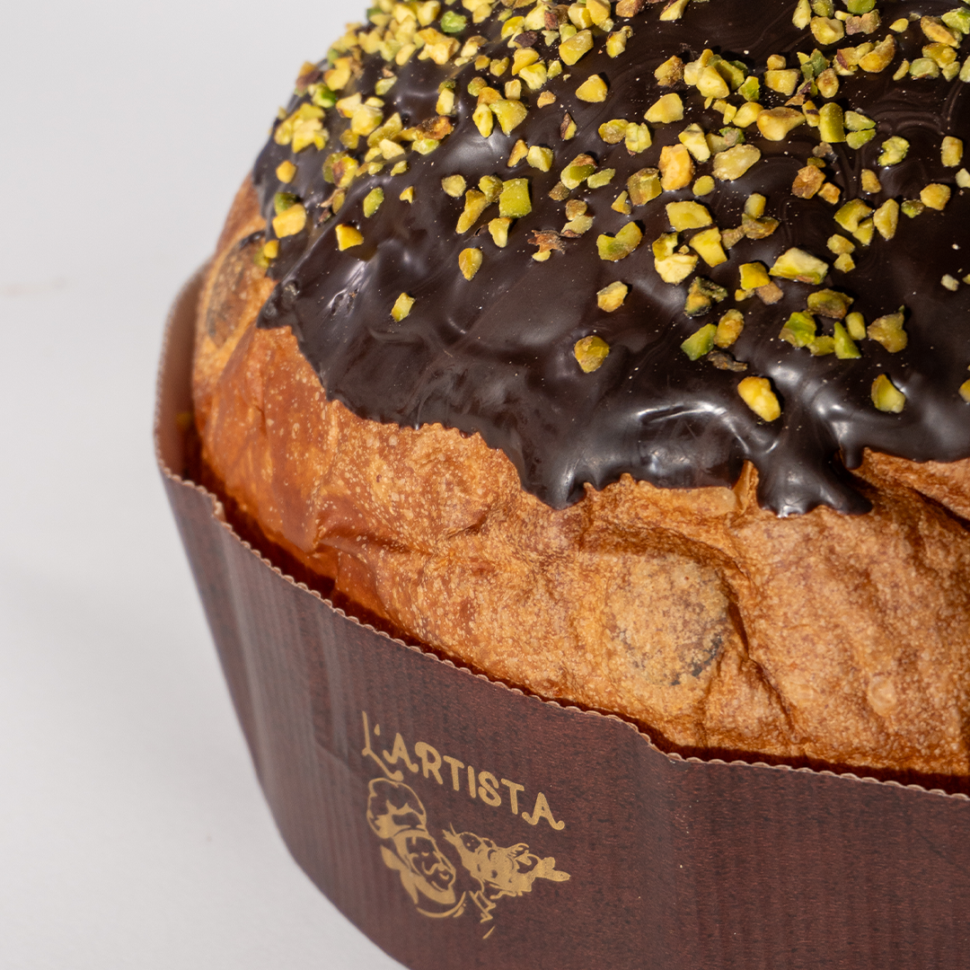 Panettone artigianale - Fondente e pistacchio